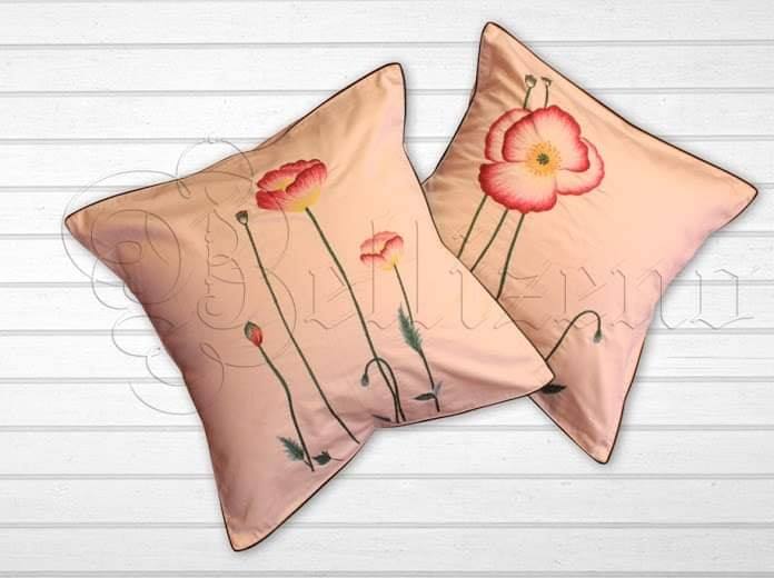 Hè muộn vỏ gối sofa - kem đậm
